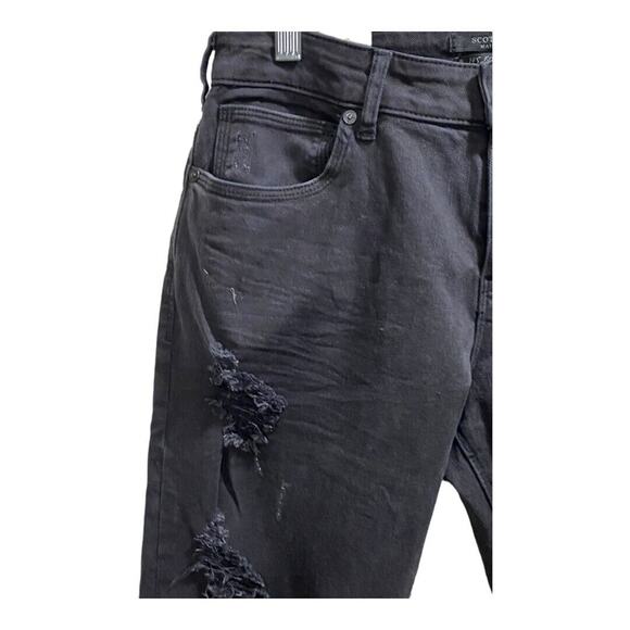 Scotch and Soda Maison Scotch The Skim Super Slim Size 29/32 Black Jeans New - Picture 13 of 16